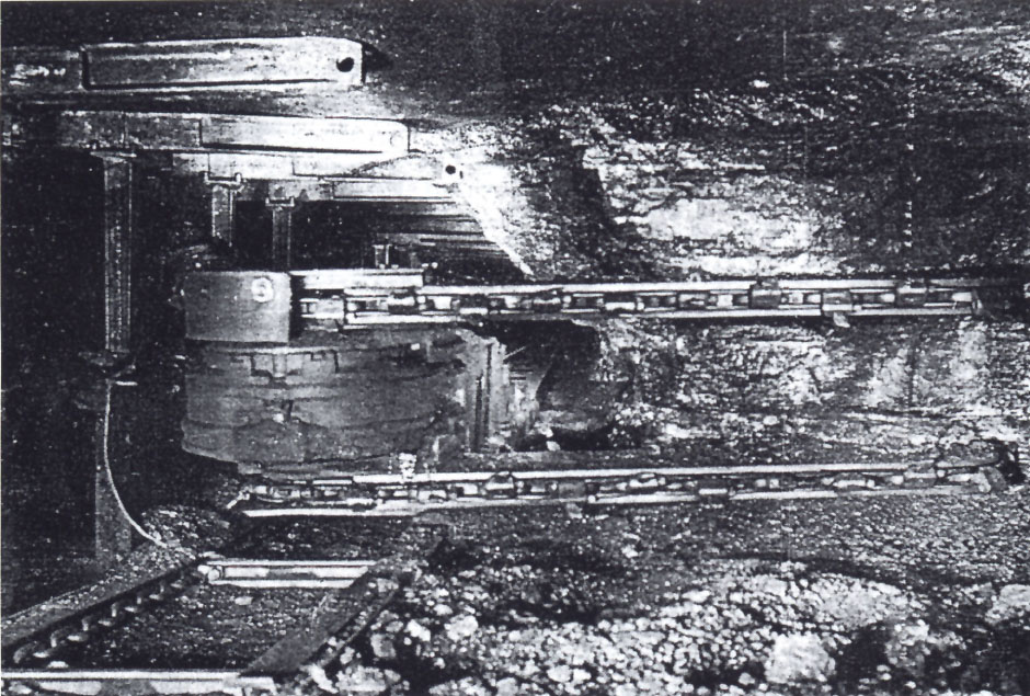 Doppelschrämmaschine in Flöz Johann